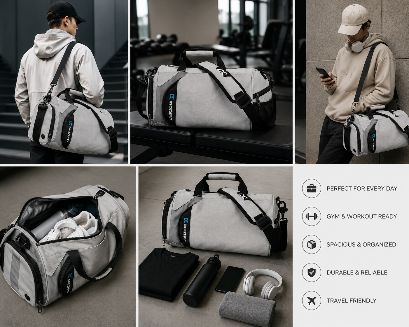 Project Lift™ Gym Duffel Bag with Shoe Compartment