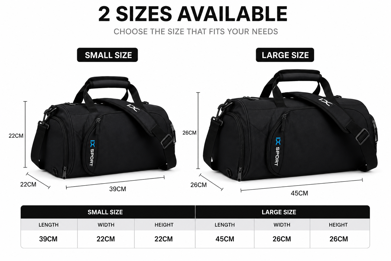 Project Lift™ Gym Duffel Bag with Shoe Compartment